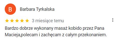 Bardzo dobrze wykonany masaż kobido przez Pana Macieja, polecam i zachęcam z całym przekonaniem.