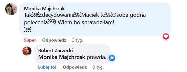 Tak. Zdecydowanie. Maciek to Osoba godna polecenia! Wiem bo sprawdziłam!